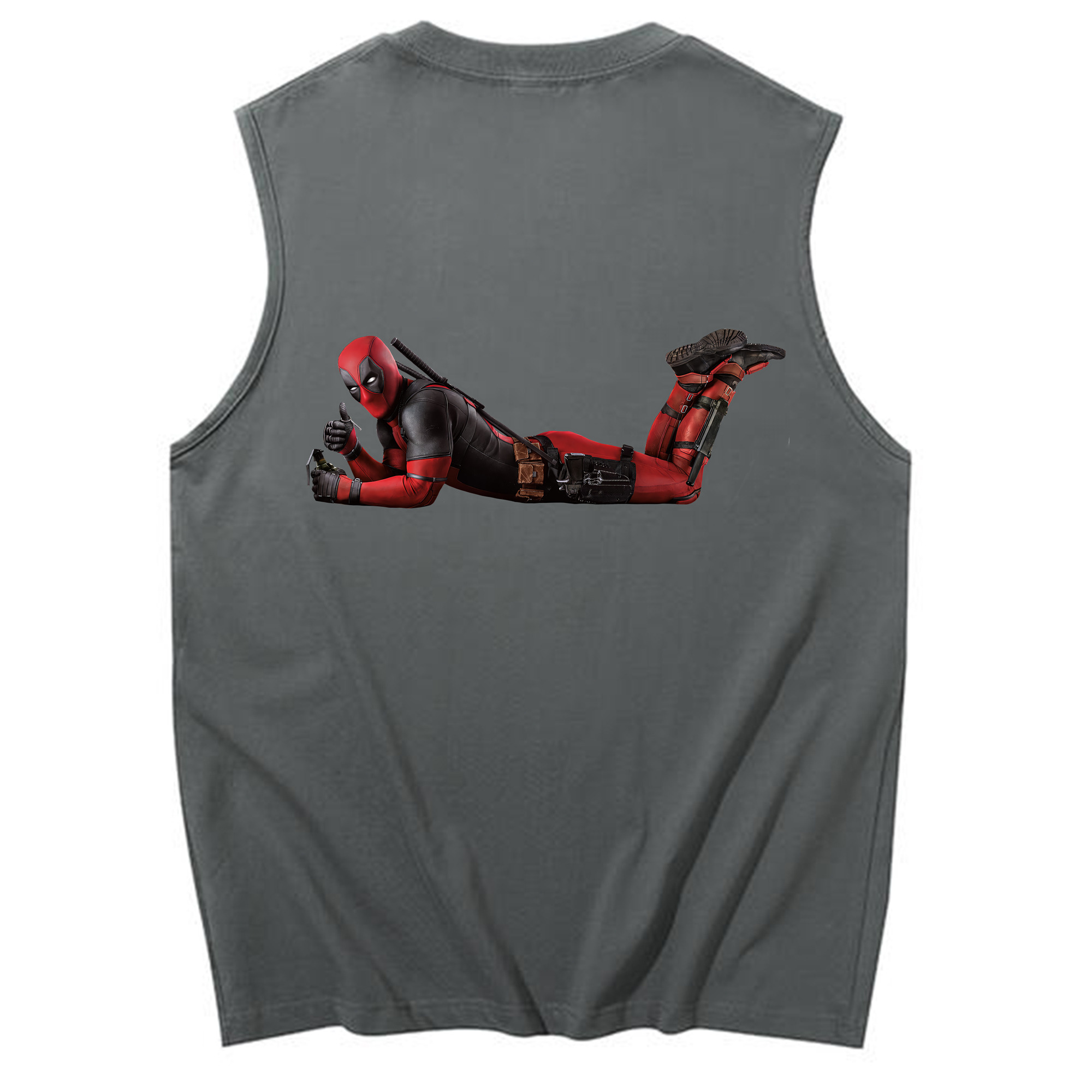 （画像用） Deadpool デッドプール コットン100％タンクトップ（背面プリント）